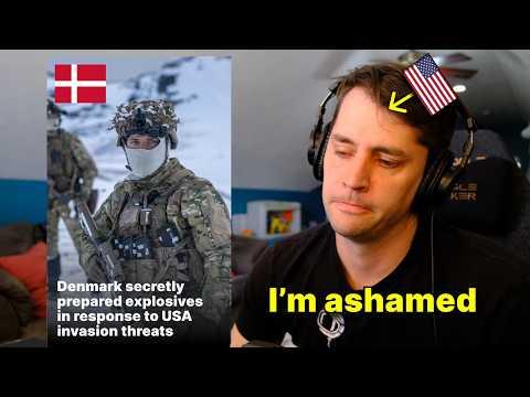 American reacts to Denmark was Preparing for War with America over Greenland