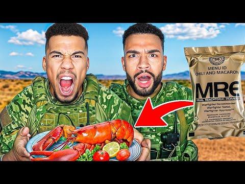 24 STUNDEN NUR MILITÄRNAHRUNG ESSEN !!!