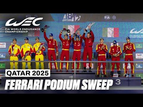 Podium SWEEP for Ferrari 1️⃣2️⃣3️⃣ - Qatar 1812KM 2025 - FIA WEC
