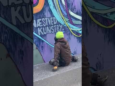 ELPH Completing Mural in Næstved, Denmark