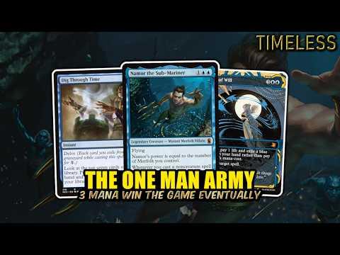 Namor, The One Man Army In Timeless! | Mono Blue Tempo | Timeless BO3 | MTG Arena