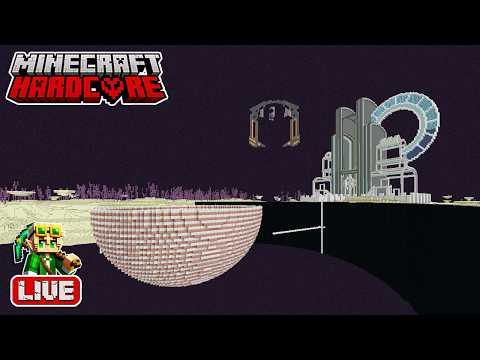 Building a Giant Sphere in the End in my 55,400 Day Hardcore Minecraft World