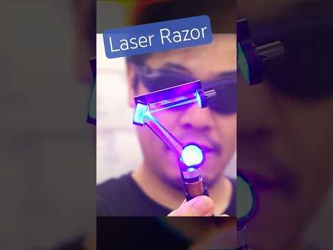 Shaving with a Laser Razor blade