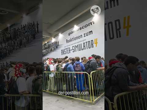 Wir haben die Besucherinnen und Besucher zum Ansteh-Simulator 4 auf der Gamescom  befragt.