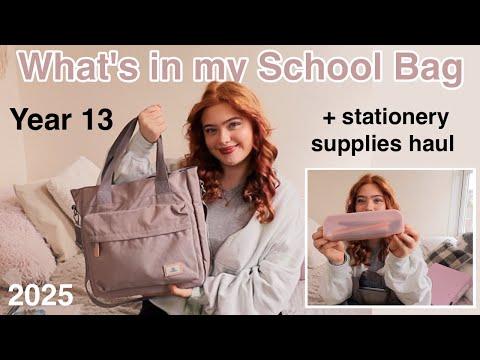 What's in my School Bag 2025 *Back to School Supplies Haul Year 13 | Ruby Rose UK