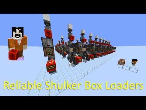 Reliable and unreliable shulker box loaders (lossless and slice preserving), Minecraft Java 1.21+