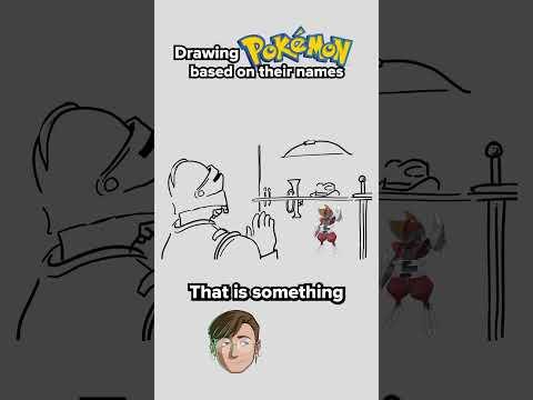 Artist draws Pokémon based only on their names #pokemon #drawing #art #game #funny