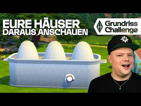 Eure gebauten Eier-Häuser LIVE anschauen 🔴 Die Sims 4 Grundriss Challenge 50 Showcase 💚