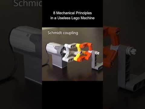 8 mechanical principles in a useless Lego machine (front side) #shorts