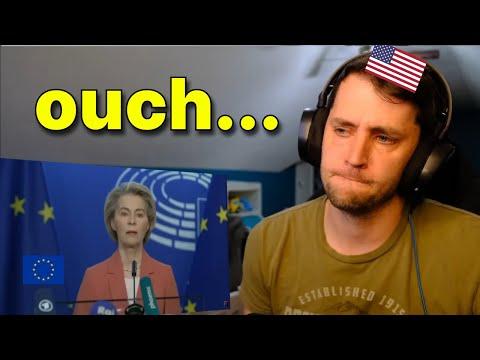 EU issues STRONG Rebuke to Trump Tariffs -- American Reacts