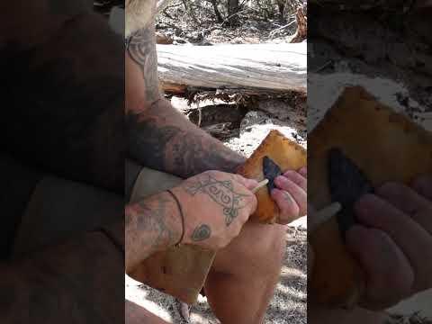 I BROKE My Rock On The First Attempt Made A Bajada Instead #survival #flintknapping #primitiveskills