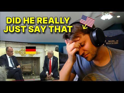 American reacts to TRUMP and MERZ meeting! YIKES!
