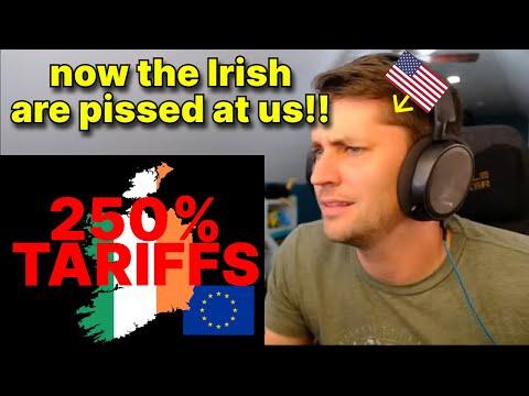 American reacts to "Why Ireland's Economy is in Trouble (it's Trump)"