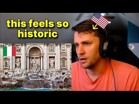 American reacts to Rome, Italy