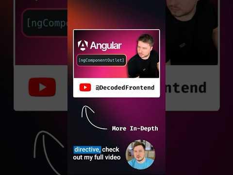 NgComponentOutlet in #angular Explained In 60 Seconds