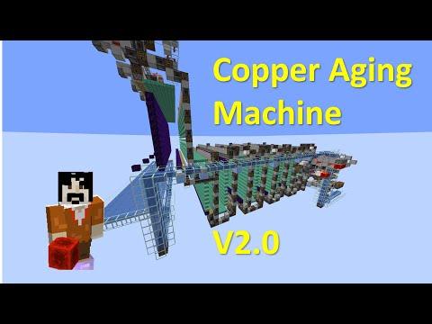 Copper aging machine v2! Oxidize 3+ shulker boxes of copper at once. Java Minecraft SMP 1.17+