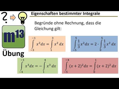 Besondere Eigenschaften von bestimmten Integralen erkennen