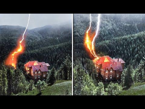 Unglaubliche Blitzeinschläge, die auf Kamera festgehalten wurden