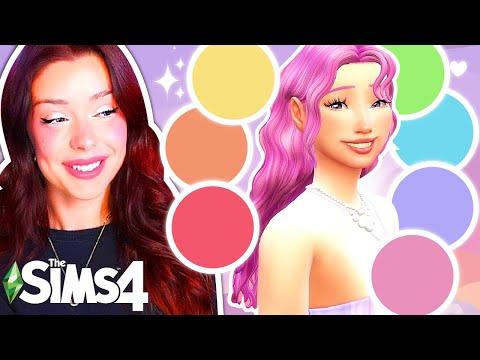 Creating 7 Teen RAINBOW Sims in Different Aesthetics in The Sims 4 CAS
