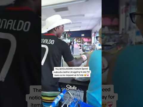 Speed noticed a mother struggling to pay for items so he stepped up to help 🥹❤️‍🩹 #ishowspeed