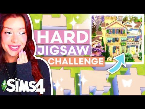 I Tried The Jigsaw Build Challenge HARD MODE in The Sims 4