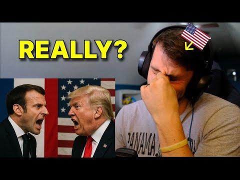 American reacts to Macron and Trump BUMP HEADS at the G7 Summit
