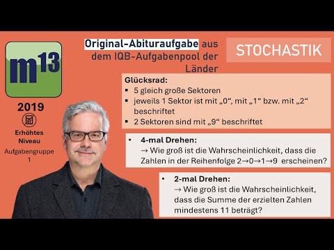 Abitur-Aufgabe: 2019 - STOCHASTIK - OHimi - erhöhtes Niveau - Augabengruppe 1