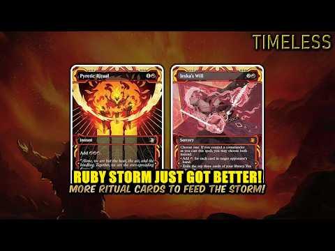 Ruby Storm Just Got Better! NEW Ritual Cards For Storm! | Timeless BO3 | MTG Arena