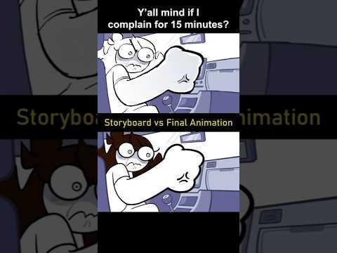 Storyboard vs Animation: me complaining for 15 mins (shot 9)