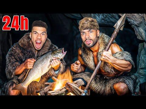 WIE IN DER STEINZEIT ESSEN FÜR 24 STUNDEN !!!