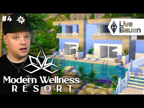Modern Wellness Resort #4 Live Bauen 🔴 mit Die Sims 4 Auf ins Abenteuer! Erweiterungspack