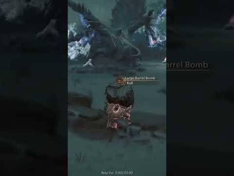 Arkveld does not appreciate my barrel . . #arkveld #monsterhunterwilds #funny
