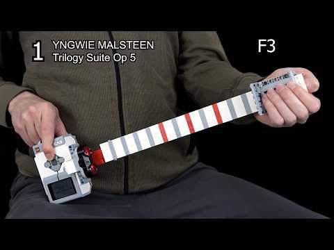 7 Fast Guitar Solos on a Lego Guitar... (99% Edited)