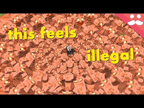 Imprisoning copper golems to sort my items