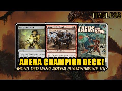 Mono Red Prison/Stompy Wins Arena Championship 10!?? | Timeless BO3 | MTG Arena