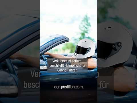 Verkehrsministerium beschließt Helmpflicht für Cabrio-Fahrer