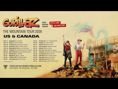 Gorillaz - The Mountain Tour - US & Canada (Official Trailer)
