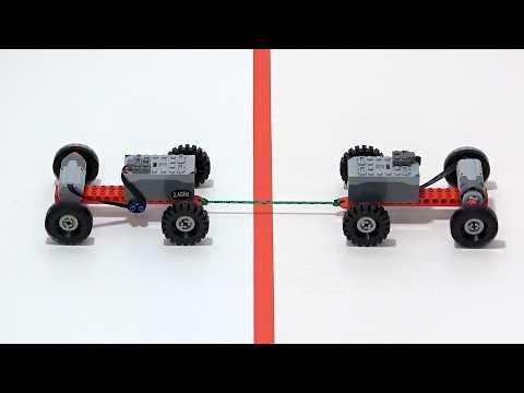 Making Lego Car WIN Tug-of-War