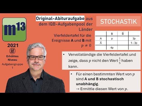 Abitur-Aufgabe: 2021 - STOCHASTIK - OHimi - erhöhtes Niveau - Aufgabengruppe 1