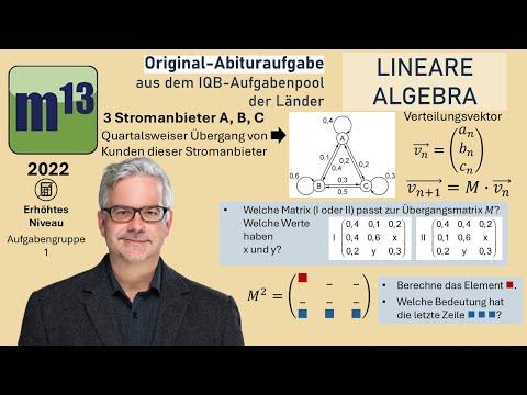 Abitur-Aufgabe: 2022 - LINEARE ALGEBRA - OHimi - grundlegendes Niveau - Aufgabengruppe 1