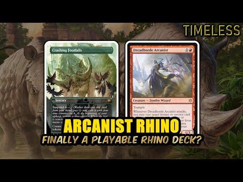 Is This Finally A Playable Rhino Deck? Arcanist Rhino | Timeless BO3 | MTG Arena