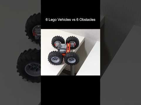 6 Lego vehicles vs 6 obstacles #shorts