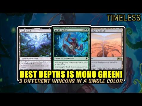 🌿 Mono-Green the Best Dark Depths Build? — THREE Win Cons! | Timeless BO3 | MTG Arena
