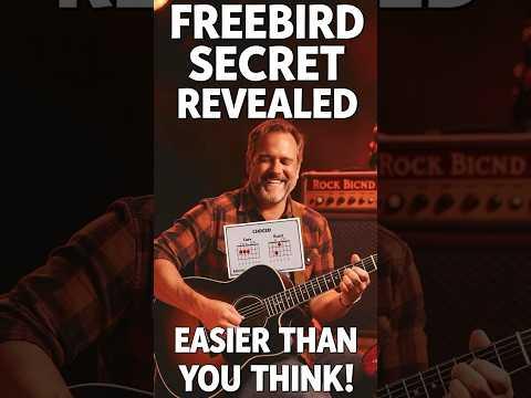 You Can Play FREEBIRD with EASY Chords! (Guitar Lesson for Beginners). #Freebird #EasyGuitar #Chords