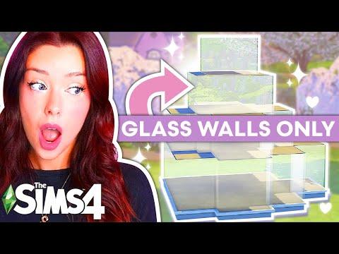 Can I Build a *CUTE* House Using *ONLY* Glass Walls in The Sims 4?