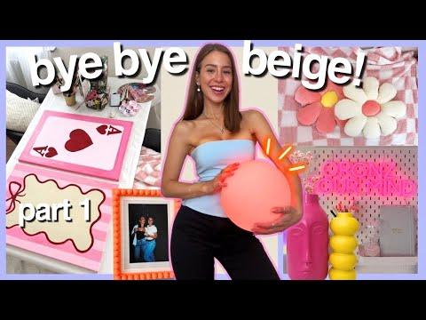 DIY DOPAMIN DECOR ☀️🌸 room make over part 1😍