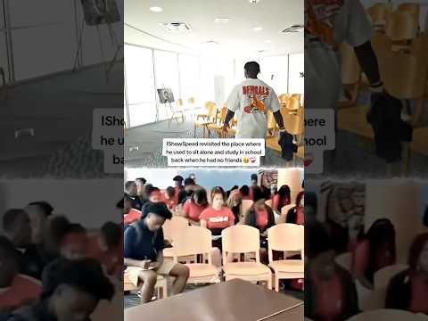 IShowSpeed revisited the place where he used to sit alone and study in school 🥹❤️‍🩹 #ishowspeed