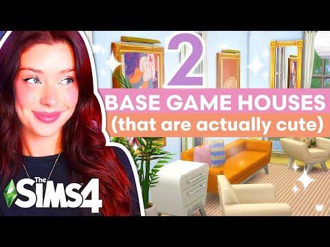 Building TWO Different *CUTE* Houses Using BASE GAME ONLY in The Sims 4