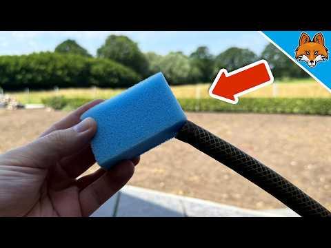 Stecke einen Schwamm in deinen Gartenschlauch und STAUNE WAS PASSIERT💥(Genialer Trick)🤯