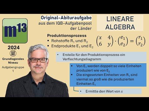 Abitur-Aufgabe: 2024 - LINEARE ALGEBRA - OHimi - grundlegendes Niveau - Aufgabengruppe 1